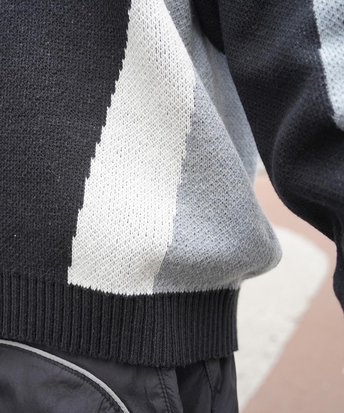 GUIDER（ガイダー）の「【GUIDER】コンパス クルーネックニット / Compass Crew Neck Knit（ニット/セーター・メンズ・ブラウン/ピンク/ブラック・M/L/XL）」の11枚目の写真