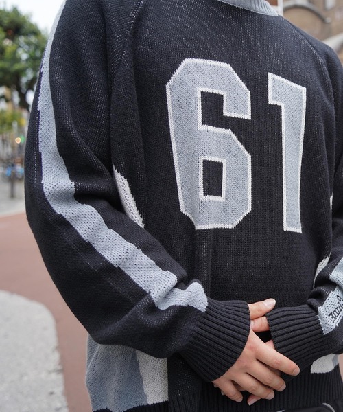 GUIDER（ガイダー）の「【GUIDER】コンパス クルーネックニット / Compass Crew Neck Knit（ニット/セーター・メンズ・ブラウン/ピンク/ブラック・M/L/XL）」の12枚目の写真