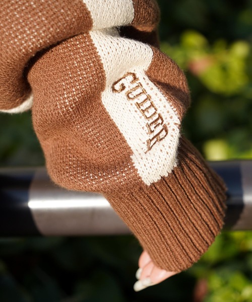 GUIDER（ガイダー）の「【GUIDER】コンパス クルーネックニット / Compass Crew Neck Knit（ニット/セーター・メンズ・ブラウン/ピンク/ブラック・M/L/XL）」の16枚目の写真