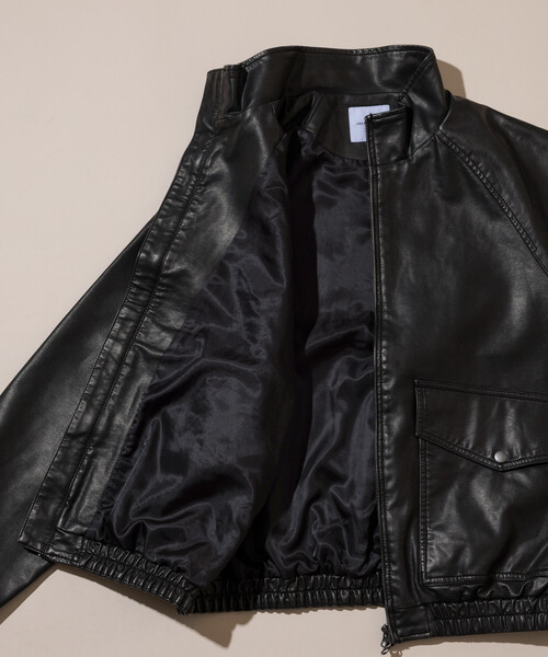 FREAK'S STORE（フリークスストア）の「ウォッシュ加工 レザレッド スタンドカラー ジップアップ ショートブルゾン（ブルゾン・メンズ・ブラウン/ブラック/ベージュ・LARGE/MEDIUM）」の22枚目の写真