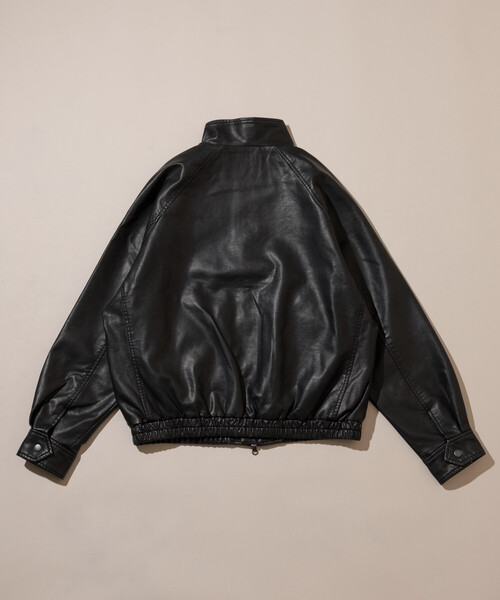 FREAK'S STORE（フリークスストア）の「ウォッシュ加工 レザレッド スタンドカラー ジップアップ ショートブルゾン（ブルゾン・メンズ・ブラウン/ブラック/ベージュ・LARGE/MEDIUM）」の15枚目の写真