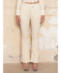 HILLDA（ヒルダ）の「テクスチャーニットトレーニングパンツ[アイボリー]（スウェットパンツ）」