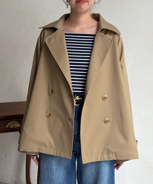 Chez toi（シェトワ）の「バックフレアコート（その他アウター・レディース・ベージュ/ネイビー・FREE）」の11枚目の写真