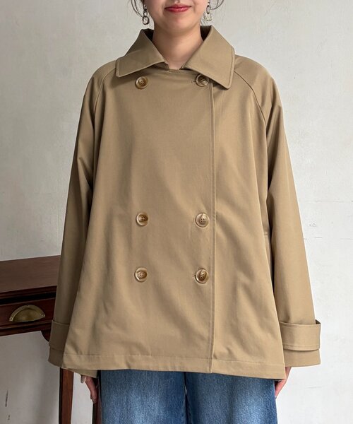 Chez toi（シェトワ）の「バックフレアコート（その他アウター・レディース・ベージュ/ネイビー・FREE）」の12枚目の写真