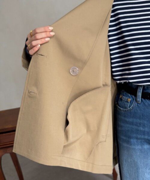 Chez toi（シェトワ）の「バックフレアコート（その他アウター・レディース・ベージュ/ネイビー・FREE）」の17枚目の写真