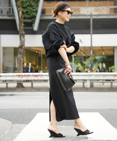 CELERI（セルリ）の「CELERI モックネック スウェット（スウェット・レディース・グレー/ブラック・FREE）」の3枚目の写真