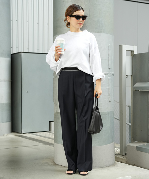 CELERI（セルリ）の「CELERI モックネック スウェット（スウェット・レディース・グレー/ブラック・FREE）」の4枚目の写真