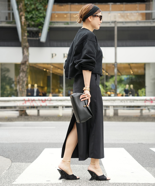 CELERI（セルリ）の「CELERI モックネック スウェット（スウェット・レディース・グレー/ブラック・FREE）」の9枚目の写真