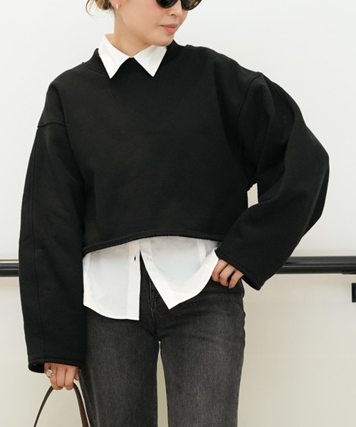 CELERI（セルリ）の「CELERI モックネック スウェット（スウェット・レディース・グレー/ブラック・FREE）」の10枚目の写真