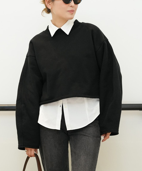 CELERI（セルリ）の「CELERI モックネック スウェット（スウェット・レディース・グレー/ブラック・FREE）」の11枚目の写真