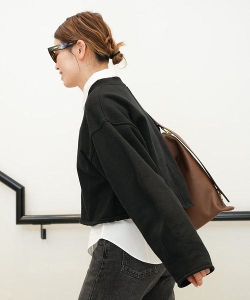 CELERI（セルリ）の「CELERI モックネック スウェット（スウェット・レディース・グレー/ブラック・FREE）」の13枚目の写真