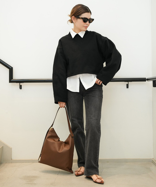 CELERI（セルリ）の「CELERI モックネック スウェット（スウェット・レディース・グレー/ブラック・FREE）」の16枚目の写真