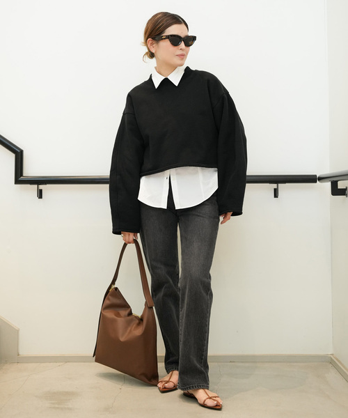 CELERI（セルリ）の「CELERI モックネック スウェット（スウェット・レディース・グレー/ブラック・FREE）」の17枚目の写真