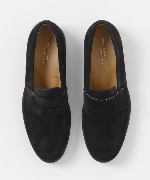 URBAN RESEARCH DOORS(アーバンリサーチドアーズ)の「LIFE STYLE TAILOR マルチスペックスエードコインローファー(ドレスシューズ・メンズ・ブラック・8/8.5/7.5/7)」の4枚目の写真