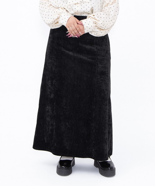 PUNYUS（プニュズ）の「ベロアロングスカート（スカート・レディース・オフホワイト/グレー/ブラック・1/2/3/4/5）」の13枚目の写真