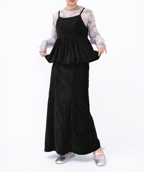 PUNYUS（プニュズ）の「ベロアロングスカート（スカート・レディース・オフホワイト/グレー/ブラック・1/2/3/4/5）」の20枚目の写真