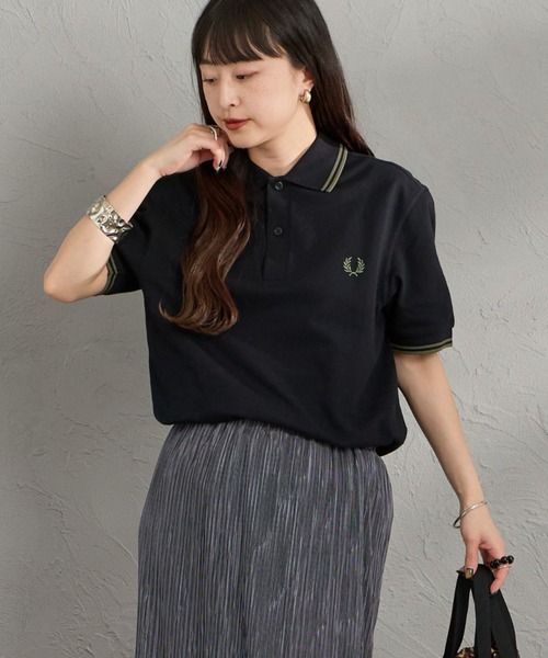 FRED PERRY/フレッドペリー] ツインティップライン ワンポイントロゴ