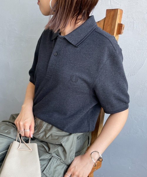 FRED PERRY/フレッドペリー] ツインティップライン ワンポイントロゴ