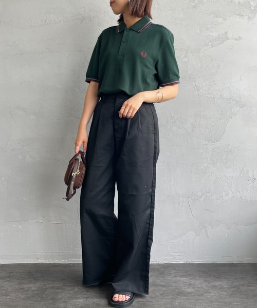 FRED PERRY/フレッドペリー] ツインティップライン ワンポイントロゴ