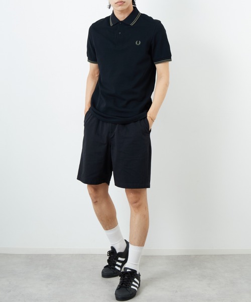 FRED PERRY/フレッドペリー] ツインティップライン ワンポイントロゴ