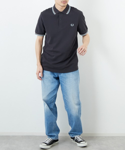 FRED PERRY/フレッドペリー] ツインティップライン ワンポイントロゴ
