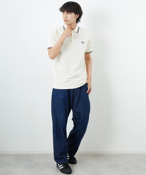 FRED PERRY/フレッドペリー] ツインティップライン ワンポイントロゴ