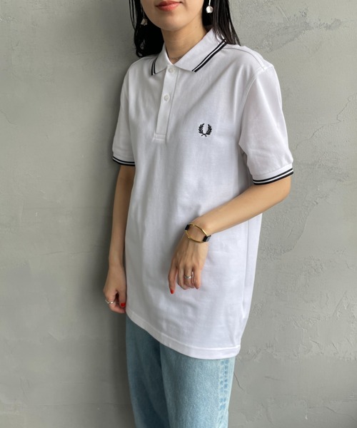FRED PERRY/フレッドペリー] ツインティップライン ワンポイントロゴ