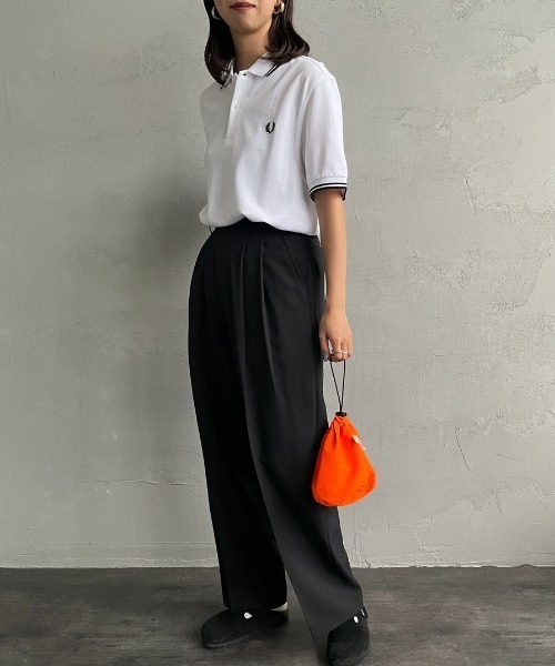 FRED PERRY/フレッドペリー] ツインティップライン ワンポイントロゴ