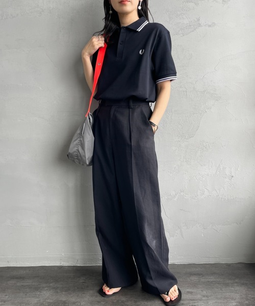 FRED PERRY/フレッドペリー] ツインティップライン ワンポイントロゴ