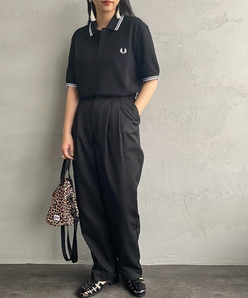 FRED PERRY/フレッドペリー] ツインティップライン ワンポイントロゴ