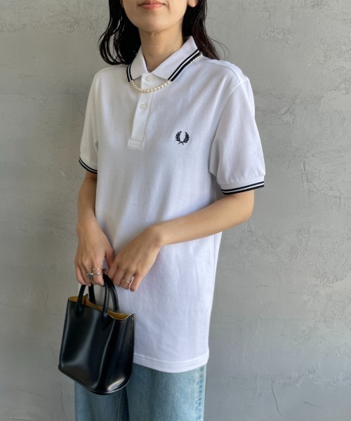 FRED PERRY/フレッドペリー] ツインティップライン ワンポイントロゴ