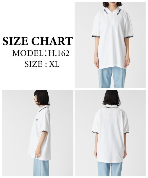 FRED PERRY/フレッドペリー] ツインティップライン ワンポイントロゴ