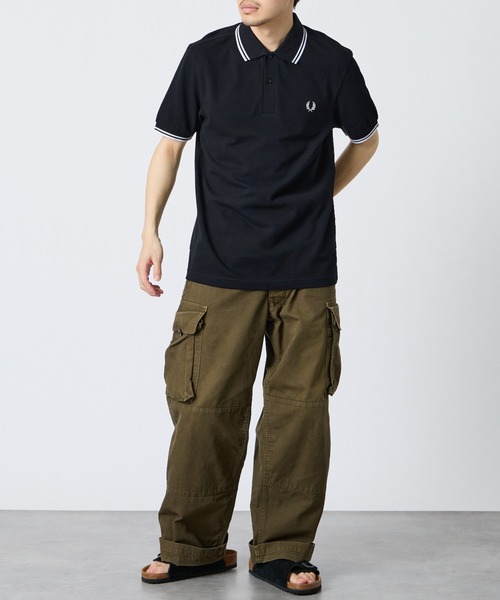 FRED PERRY/フレッドペリー] ツインティップライン ワンポイントロゴ