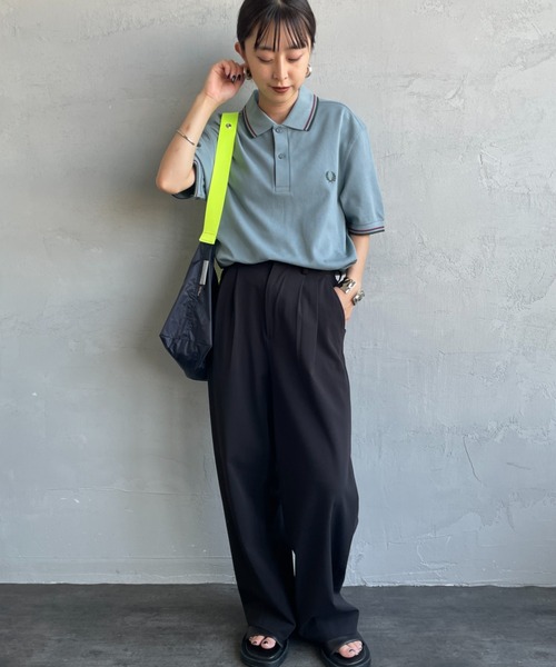 FRED PERRY/フレッドペリー] ツインティップライン ワンポイントロゴ