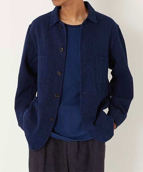 BLUE BLUE JAPAN（ブルーブルージャパン）の「ホンアイライトサシコ カバーオール（カバーオール・メンズ・インディゴブルー・L/XL/S/M）」の4枚目の写真
