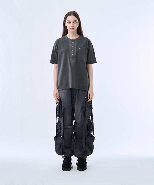 Metal button henly neck T-shirts / メタルボタンヘンリーネックT（T
