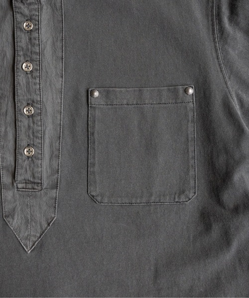PHILTHEORY(フィルセオリー)の「Metal button henly neck T-shirts / メタルボタンヘンリーネックT(Tシャツ/カットソー・メンズ・チャコールグレー/ブラウン・1/3/2)」の19枚目の写真