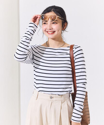 【オシャレ☆FREAK'S STORE】グレー　黄　ボーダーカットソー　FREE 配色が新鮮！グレー×イエローボーダー！ | スタイリングログ – 武蔵