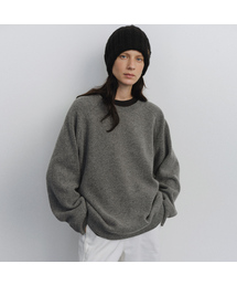 Wool raglan boxy knit