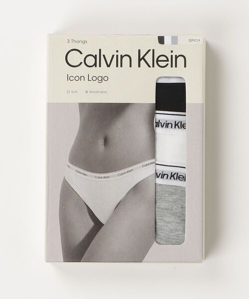Calvin Klein（カルバン・クライン）の「Calvin Klein カルバンクライン 【3枚セット】ICON MODERN LOGO 3PK レディース Tバック（ショーツ・レディース・ブラック/ブラック系2・MEDIUM/LARGE/X-LARGE/SMALL）」の13枚目の写真