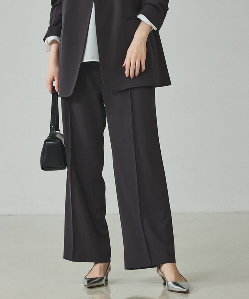 qualite(カリテ)の「【セットアップ対応】ドライカルゼフルイドパンツ/オフィスカジュアル/春服/フォーマル/セレモニー(その他パンツ・レディース・ベージュ/チャコールグレー・36/38)」の2枚目の写真