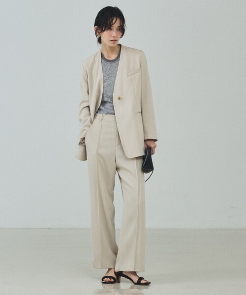 qualite(カリテ)の「【セットアップ対応】ドライカルゼフルイドパンツ/オフィスカジュアル/春服/フォーマル/セレモニー(その他パンツ・レディース・ベージュ/チャコールグレー・36/38)」の5枚目の写真