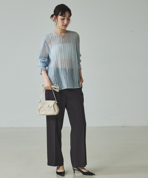 qualite(カリテ)の「【セットアップ対応】ドライカルゼフルイドパンツ/オフィスカジュアル/春服/フォーマル/セレモニー(その他パンツ・レディース・ベージュ/チャコールグレー・36/38)」の18枚目の写真