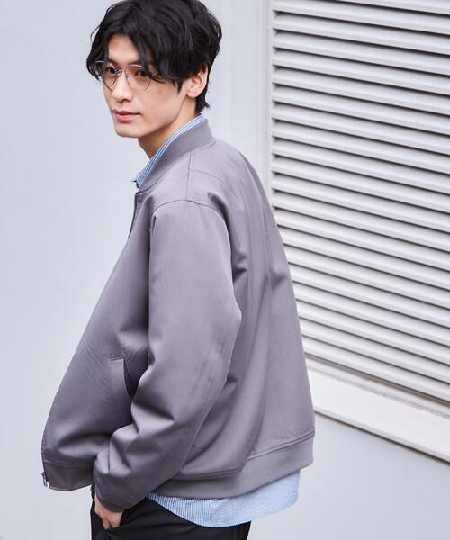 THE SHOP TK （ザ ショップ ティーケー ）の「FLEX LINE ストレッチリブブルゾン　ストレッチ/防シワ/マシンウォッシャブル/セットアップ可（ブルゾン・メンズ・グレー/ベージュ/ブラック・04/01/02/03）」の9枚目の写真