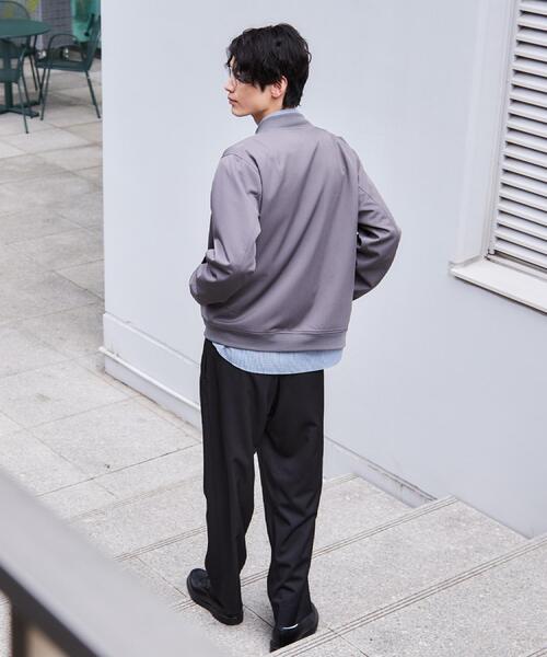THE SHOP TK （ザ ショップ ティーケー ）の「FLEX LINE ストレッチリブブルゾン　ストレッチ/防シワ/マシンウォッシャブル/セットアップ可（ブルゾン・メンズ・グレー/ベージュ/ブラック・04/01/02/03）」の11枚目の写真