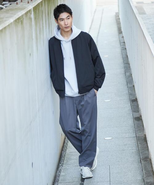 THE SHOP TK （ザ ショップ ティーケー ）の「FLEX LINE ストレッチリブブルゾン　ストレッチ/防シワ/マシンウォッシャブル/セットアップ可（ブルゾン・メンズ・グレー/ベージュ/ブラック・04/01/02/03）」の4枚目の写真