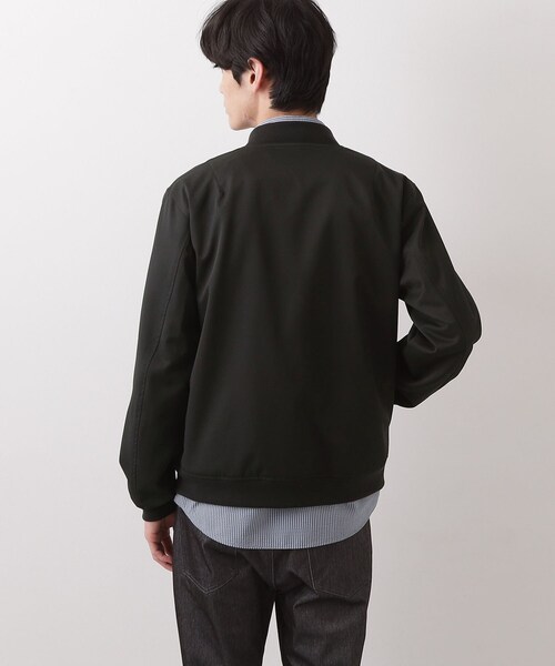 THE SHOP TK （ザ ショップ ティーケー ）の「FLEX LINE ストレッチリブブルゾン　ストレッチ/防シワ/マシンウォッシャブル/セットアップ可（ブルゾン・メンズ・グレー/ベージュ/ブラック・04/01/02/03）」の11枚目の写真