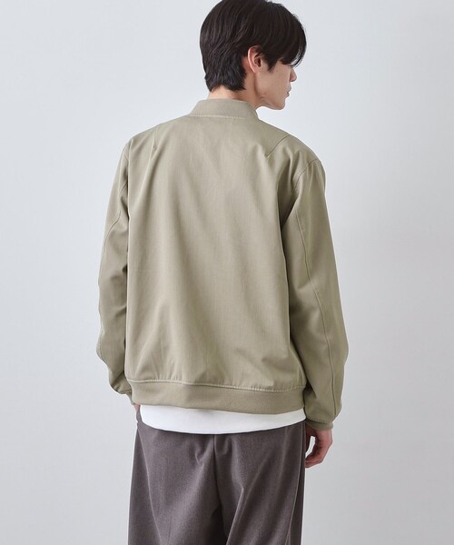 THE SHOP TK （ザ ショップ ティーケー ）の「FLEX LINE ストレッチリブブルゾン　ストレッチ/防シワ/マシンウォッシャブル/セットアップ可（ブルゾン・メンズ・グレー/ベージュ/ブラック・04/01/02/03）」の15枚目の写真