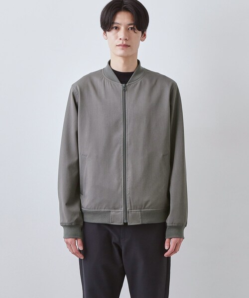 THE SHOP TK （ザ ショップ ティーケー ）の「FLEX LINE ストレッチリブブルゾン　ストレッチ/防シワ/マシンウォッシャブル/セットアップ可（ブルゾン・メンズ・グレー/ベージュ/ブラック・04/01/02/03）」の18枚目の写真