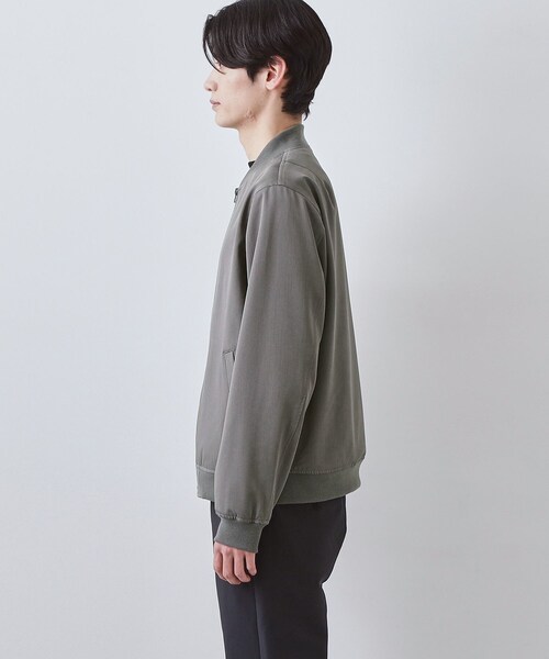 THE SHOP TK （ザ ショップ ティーケー ）の「FLEX LINE ストレッチリブブルゾン　ストレッチ/防シワ/マシンウォッシャブル/セットアップ可（ブルゾン・メンズ・グレー/ベージュ/ブラック・04/01/02/03）」の19枚目の写真